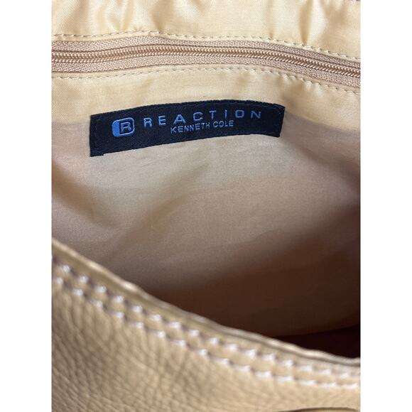 Kenneth Cole Reaction Camel Leather Shoulder Bag - Picture 11 of 15